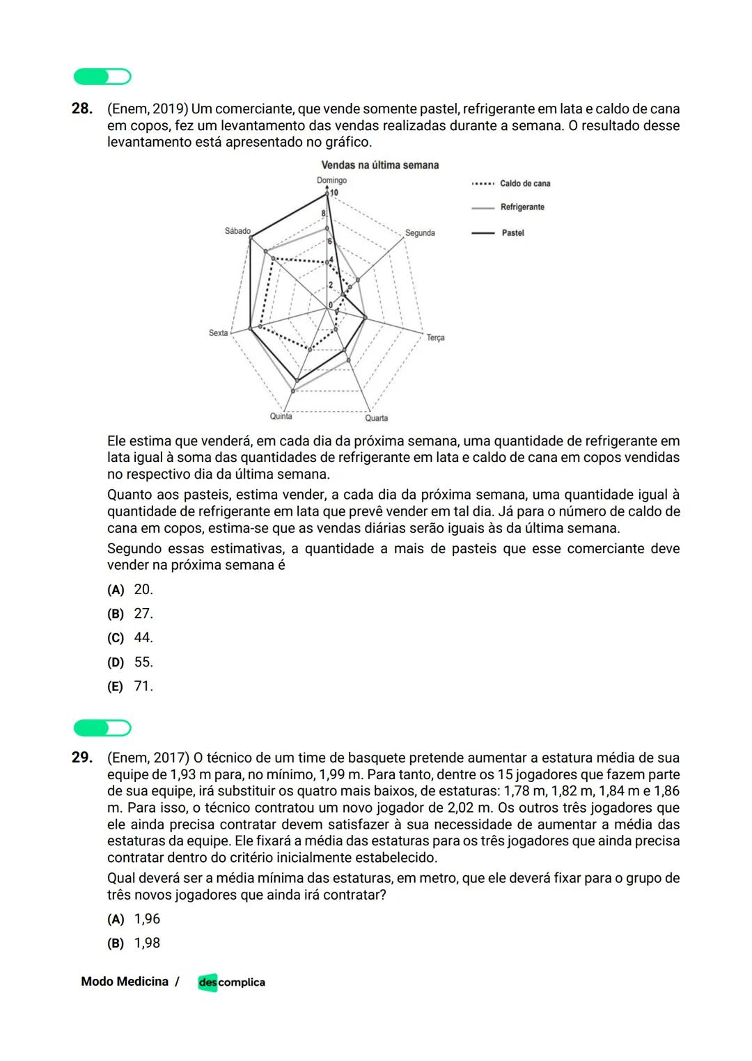 des complica
APOSTILA
MODO MEDICINA
VOLUME 2
UMA CURADORIA DE QUESTÕES ENEM QUE VAI TURBINAR SEUS ESTUDOS
RUMO À APROVAÇÃO EM MEDICINA! Sumá
