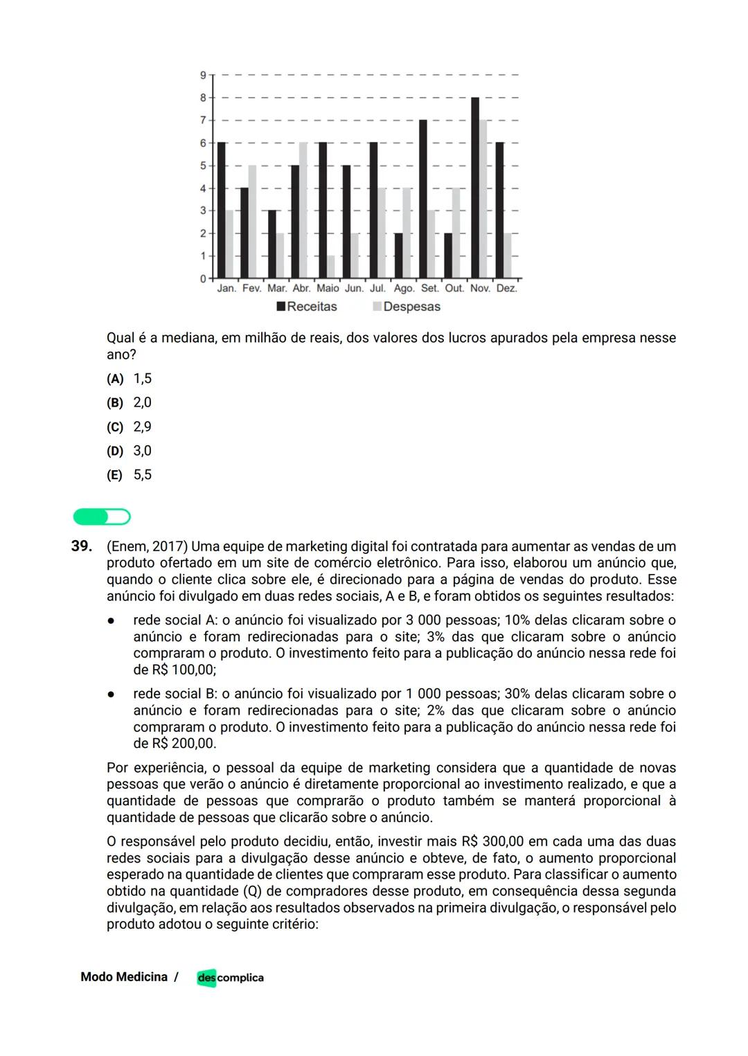 des complica
APOSTILA
MODO MEDICINA
VOLUME 2
UMA CURADORIA DE QUESTÕES ENEM QUE VAI TURBINAR SEUS ESTUDOS
RUMO À APROVAÇÃO EM MEDICINA! Sumá