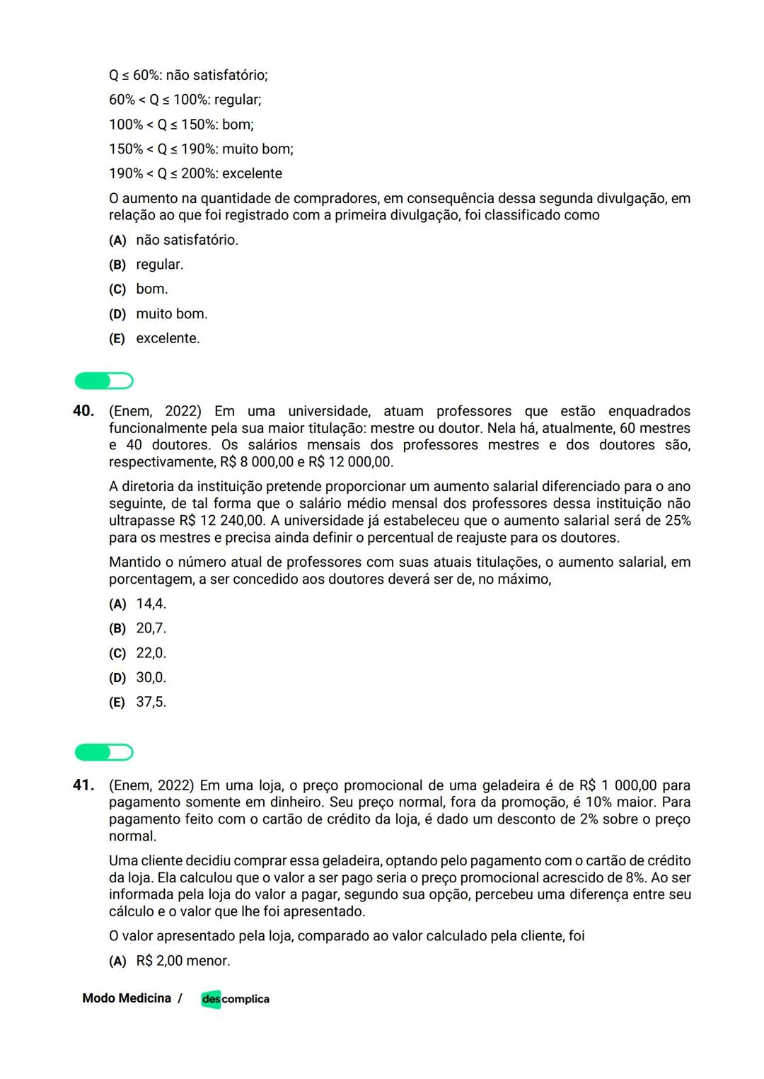 des complica
APOSTILA
MODO MEDICINA
VOLUME 2
UMA CURADORIA DE QUESTÕES ENEM QUE VAI TURBINAR SEUS ESTUDOS
RUMO À APROVAÇÃO EM MEDICINA! Sumá