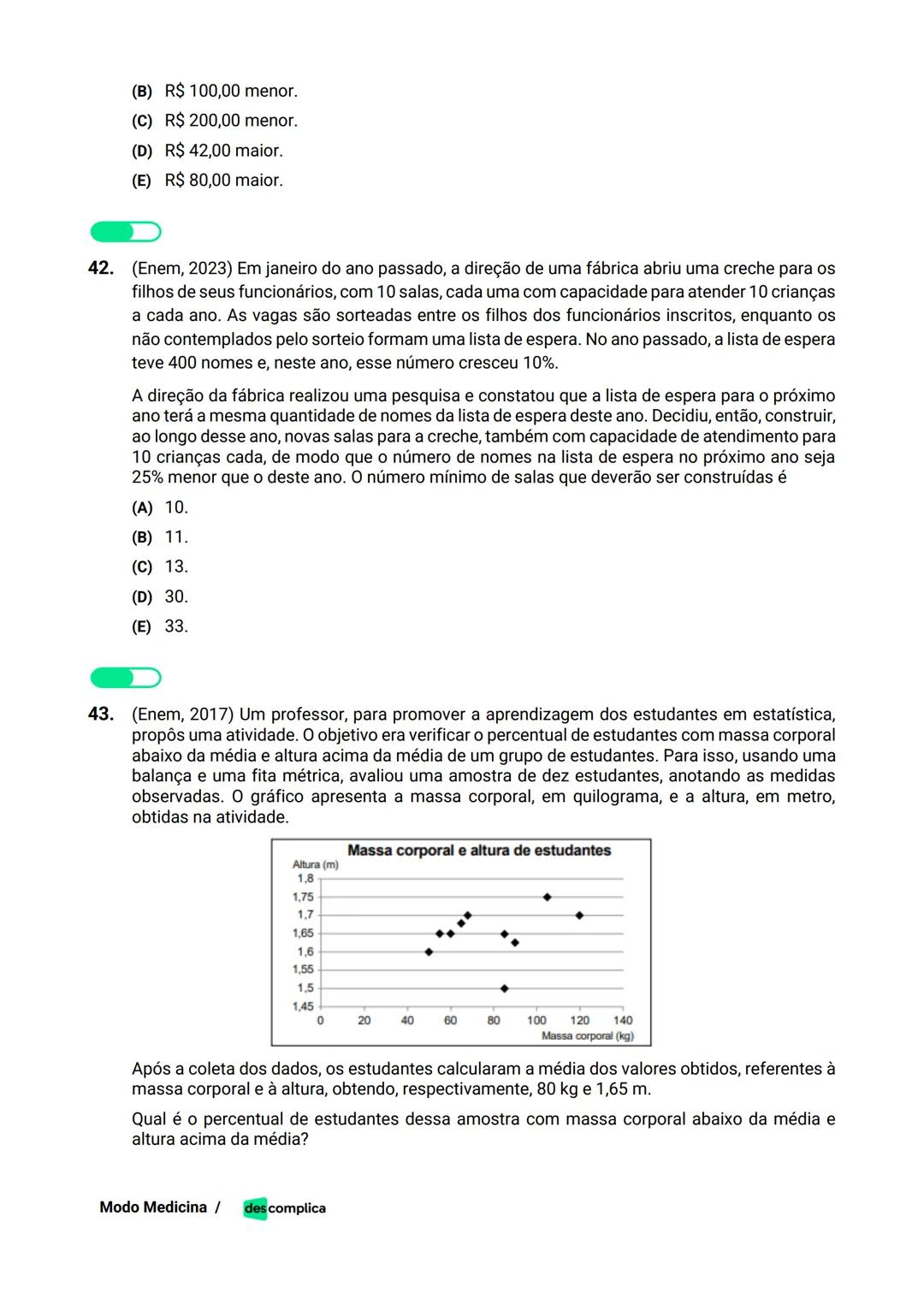 des complica
APOSTILA
MODO MEDICINA
VOLUME 2
UMA CURADORIA DE QUESTÕES ENEM QUE VAI TURBINAR SEUS ESTUDOS
RUMO À APROVAÇÃO EM MEDICINA! Sumá
