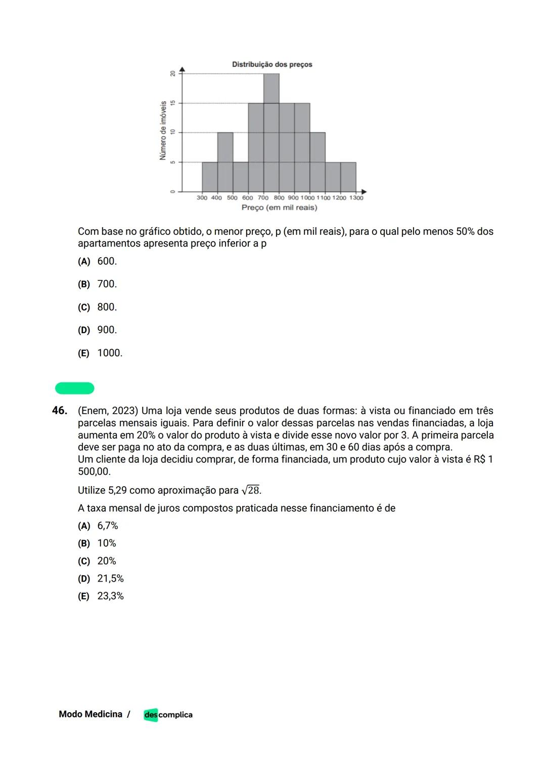 des complica
APOSTILA
MODO MEDICINA
VOLUME 2
UMA CURADORIA DE QUESTÕES ENEM QUE VAI TURBINAR SEUS ESTUDOS
RUMO À APROVAÇÃO EM MEDICINA! Sumá