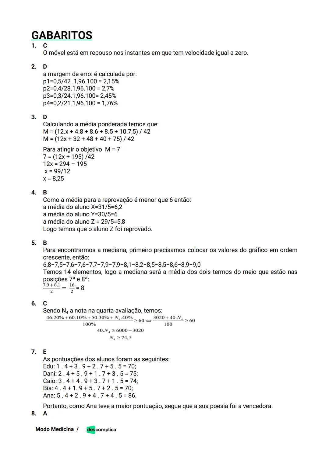 des complica
APOSTILA
MODO MEDICINA
VOLUME 2
UMA CURADORIA DE QUESTÕES ENEM QUE VAI TURBINAR SEUS ESTUDOS
RUMO À APROVAÇÃO EM MEDICINA! Sumá