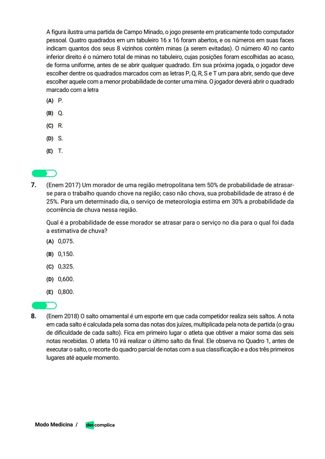 des complica
APOSTILA
MODO MEDICINA
VOLUME 2
UMA CURADORIA DE QUESTÕES ENEM QUE VAI TURBINAR SEUS ESTUDOS
RUMO À APROVAÇÃO EM MEDICINA! Sumá