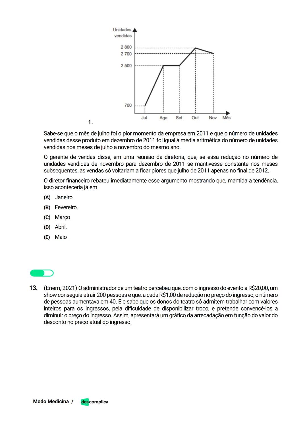 des complica
APOSTILA
MODO MEDICINA
VOLUME 2
UMA CURADORIA DE QUESTÕES ENEM QUE VAI TURBINAR SEUS ESTUDOS
RUMO À APROVAÇÃO EM MEDICINA! Sumá