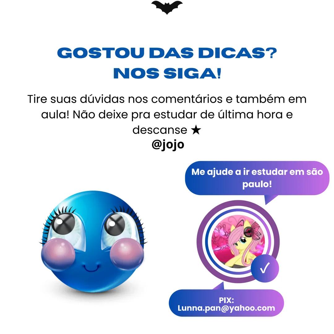 PROVA DE
MATEMÁTICA
AMANHÃ? (8,9 E EM)
@jojo
Nos siga também no Knowunity!
@prof_j0j0 ANTES DE COMEÇARMOS...
Salve para todos, eu voltei am