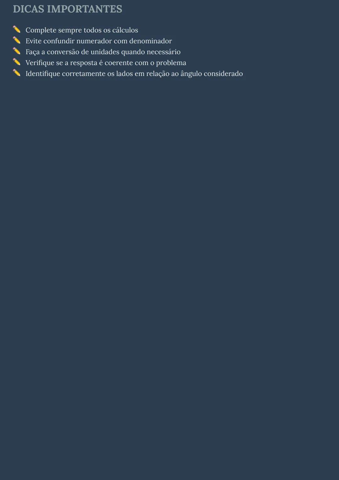 --- OCR Start ---
RAZÕES
TRIGONOMÉTRICAS EM
TRIÂNGULOS RETÂNGULOS
DEFINIÇÕES BÁSICAS
Em um triângulo retângulo, existem três lados principai