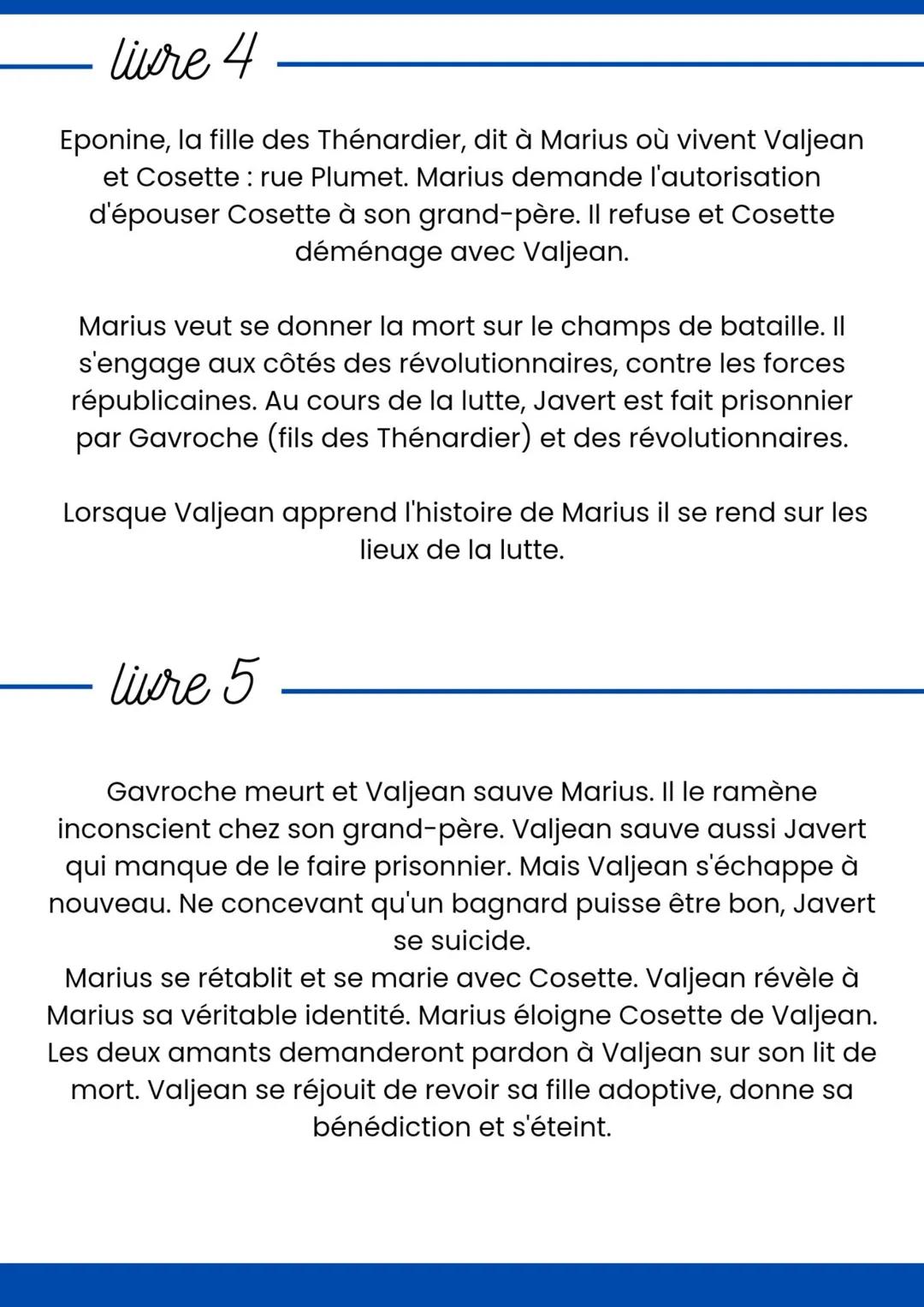 <h2 id="livre1">Livre 1</h2>
<p>Dans ce premier livre des Misérables, nous voyons comment Jean Valjean, un homme condamné au bagne pour avo