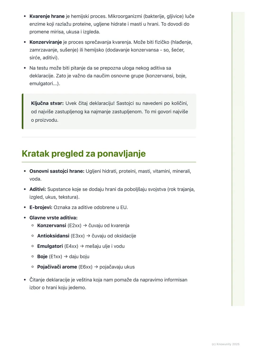 # Hemija i hrana
## Uvod u hemiju hrane
Hrana koju jedemo je u suštini skup različitih hemijskih jedinjenja. Hemija nam
pomaže da razumemo