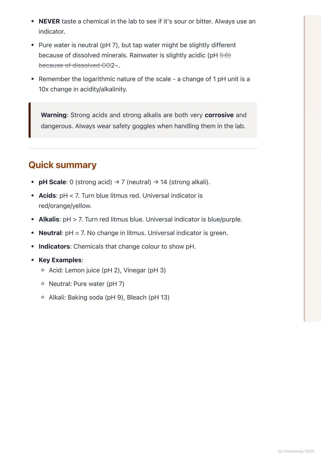 # The pH Scale
What is the pH scale?
The pH scale is a way to measure how acidic or alkaline a substance is. It's a
numerical scale that g