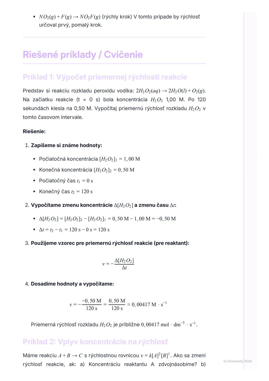 # Chemická kinetika
## Prehľad / Úvod
Chemická kinetika je oblasť chémie, ktorá sa zaoberá štúdiom rýchlosti,
akou prebiehajú chemické rea