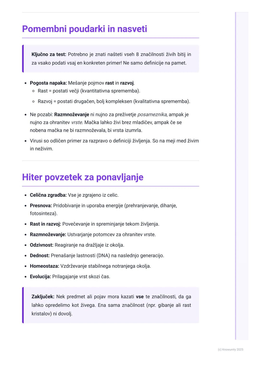 # Značilnosti živih bitij
Uvod v značilnosti živih bitij
Biologija je veda o življenju. Ampak kaj točno je "življenje"? Da bi nekaj oprede