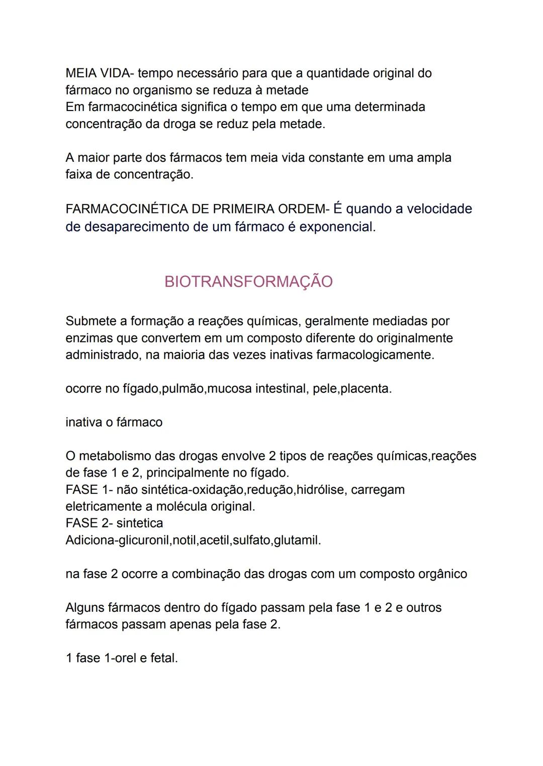 --- OCR Start ---
FARMACOLOGIA
Estudo dos efeitos das substâncias químicas sobre a função do
sistema biológico.
Estudo da interação de subst