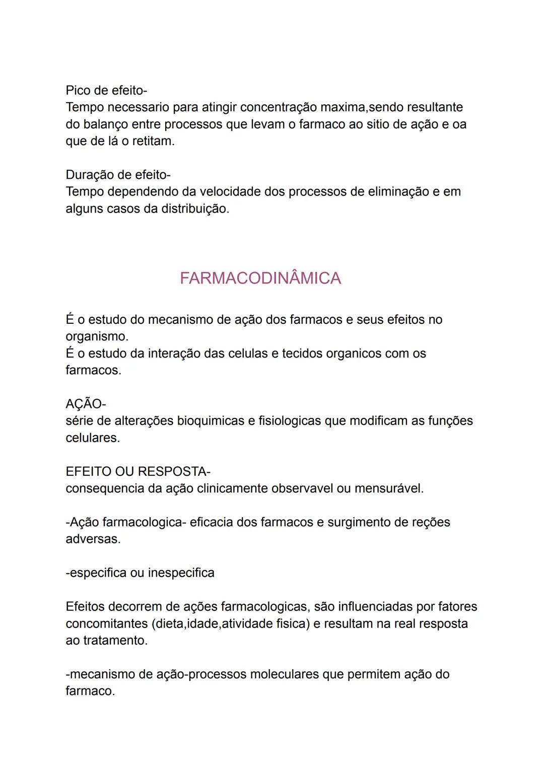 --- OCR Start ---
FARMACOLOGIA
Estudo dos efeitos das substâncias químicas sobre a função do
sistema biológico.
Estudo da interação de subst