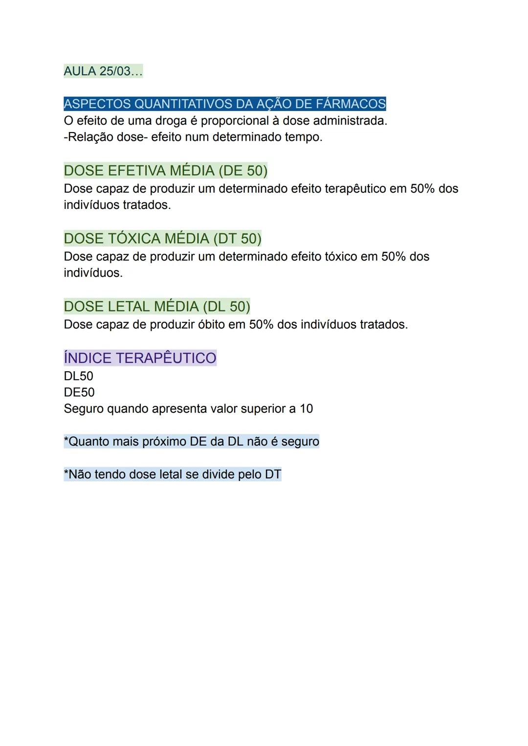 --- OCR Start ---
FARMACOLOGIA
Estudo dos efeitos das substâncias químicas sobre a função do
sistema biológico.
Estudo da interação de subst