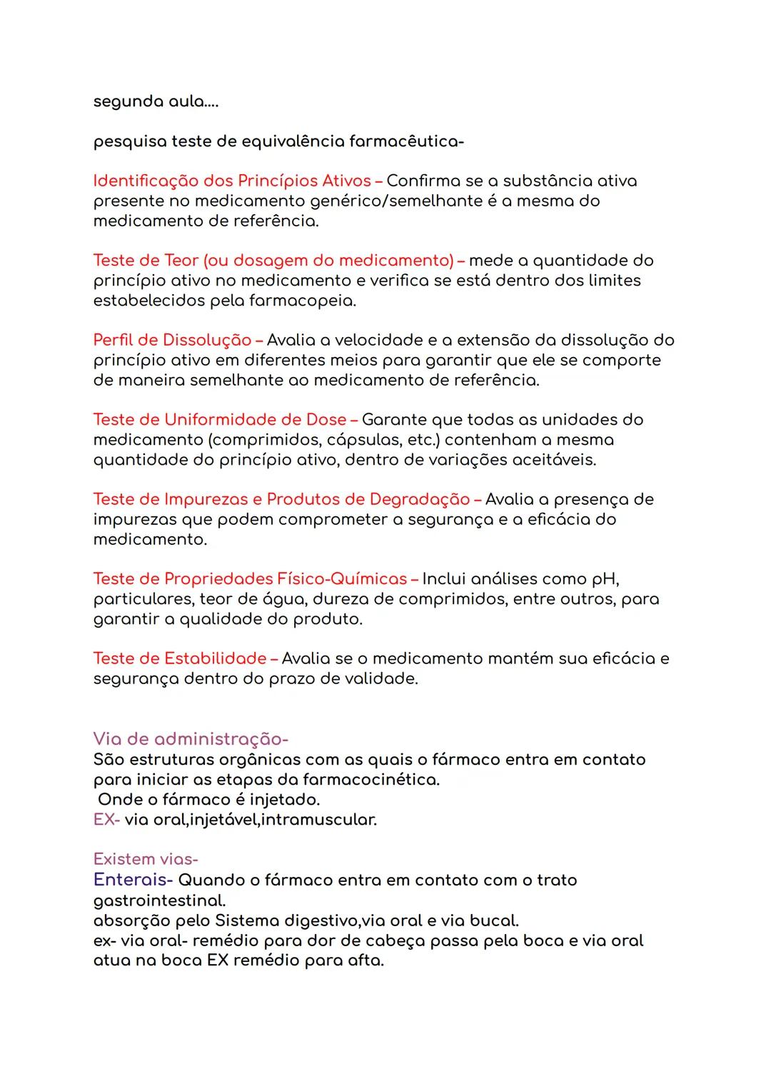 --- OCR Start ---
FARMACOLOGIA
Estudo dos efeitos das substâncias químicas sobre a função do
sistema biológico.
Estudo da interação de subst