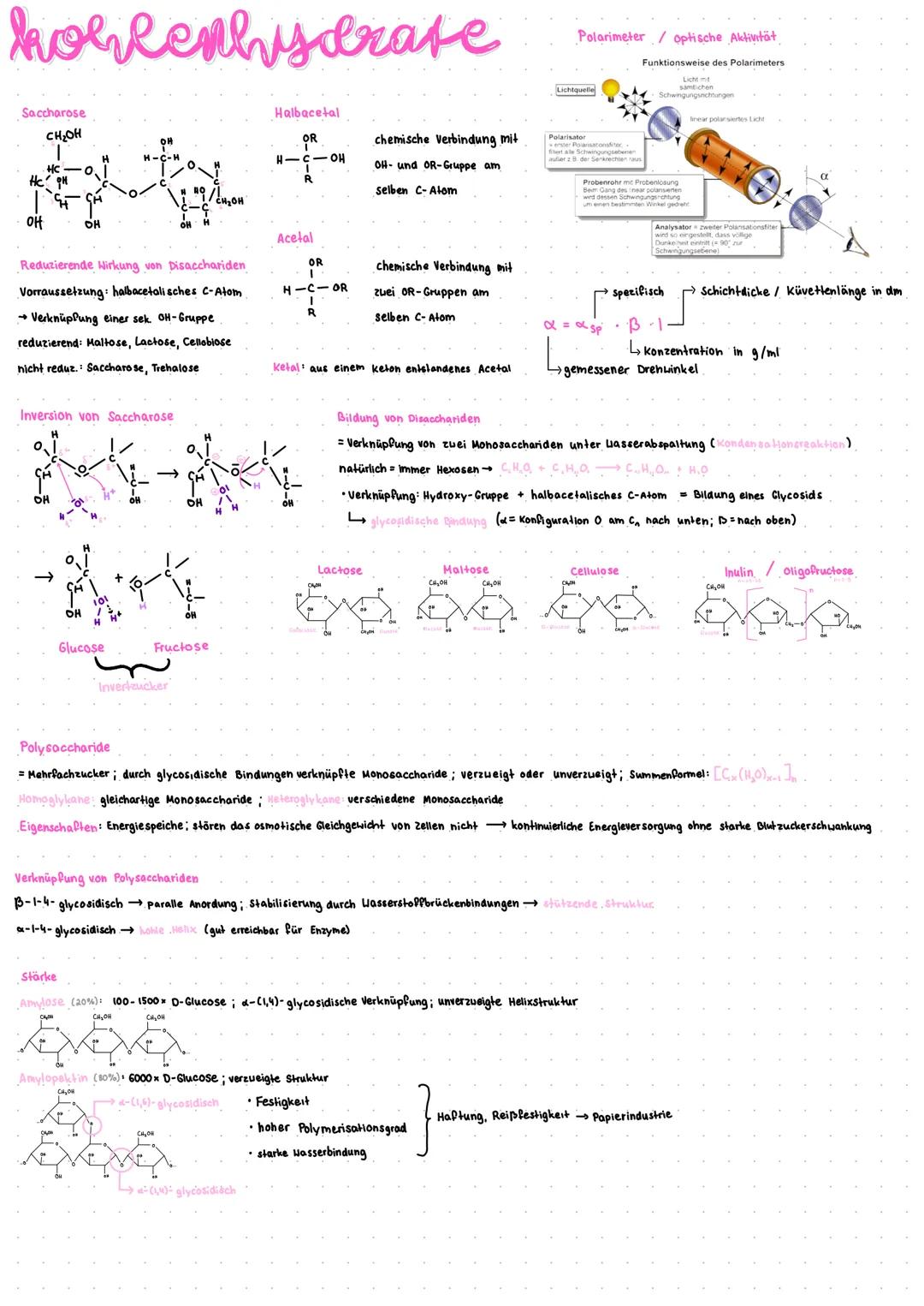 # kohlenhydrate
= Polyhydroxycarbonyl verbindungen
Hydroxid-lon OH+
Oxonium-lon H+
Kohlenhydrate sind unverzweghe Polyalkohde mit Aldehyd