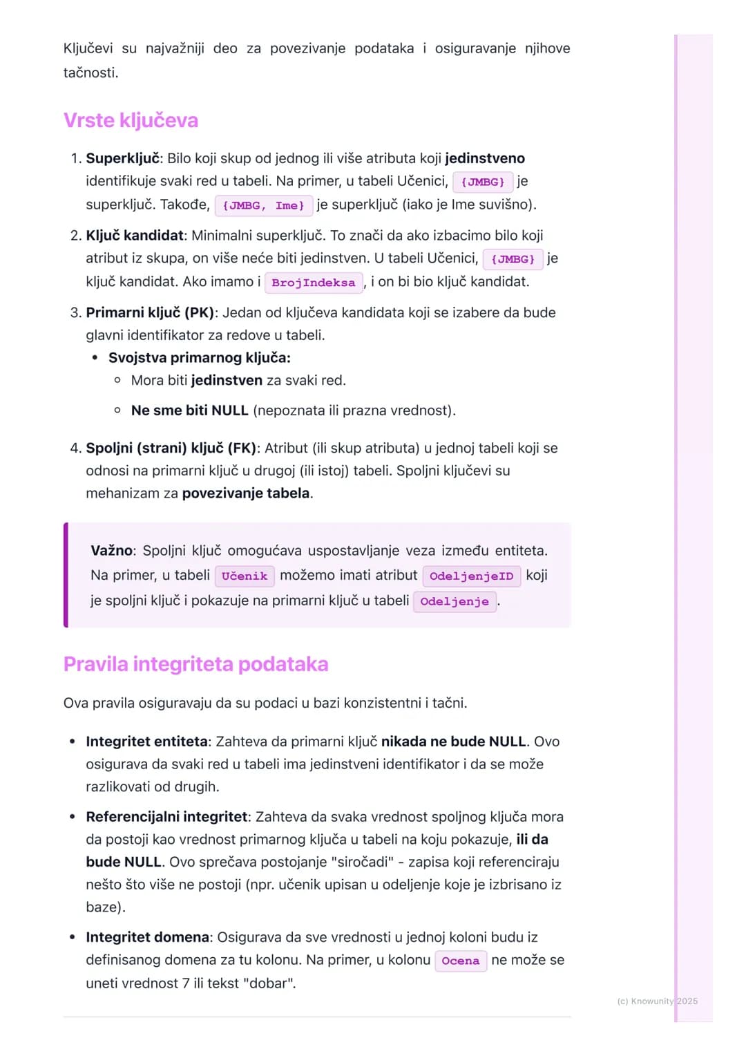# Relacioni model podataka
## Uvod u relacioni model podataka
Relacioni model je način organizovanja podataka u baze podataka. Osnovna
ide