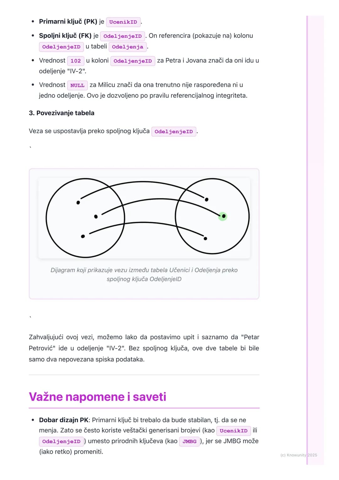 # Relacioni model podataka
## Uvod u relacioni model podataka
Relacioni model je način organizovanja podataka u baze podataka. Osnovna
ide