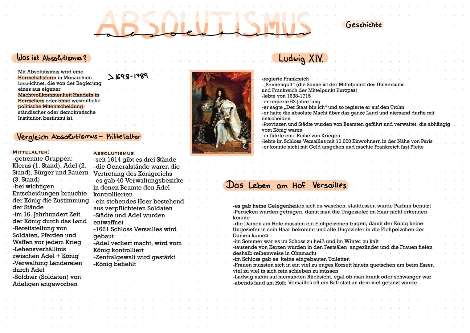 ABSOLUTISMUS
Was ist Absolutismus?
Mit Absolutismus wird eine
Herrschaftsform in Monarchien
bezeichnet, die von der Regierung
eines aus eige