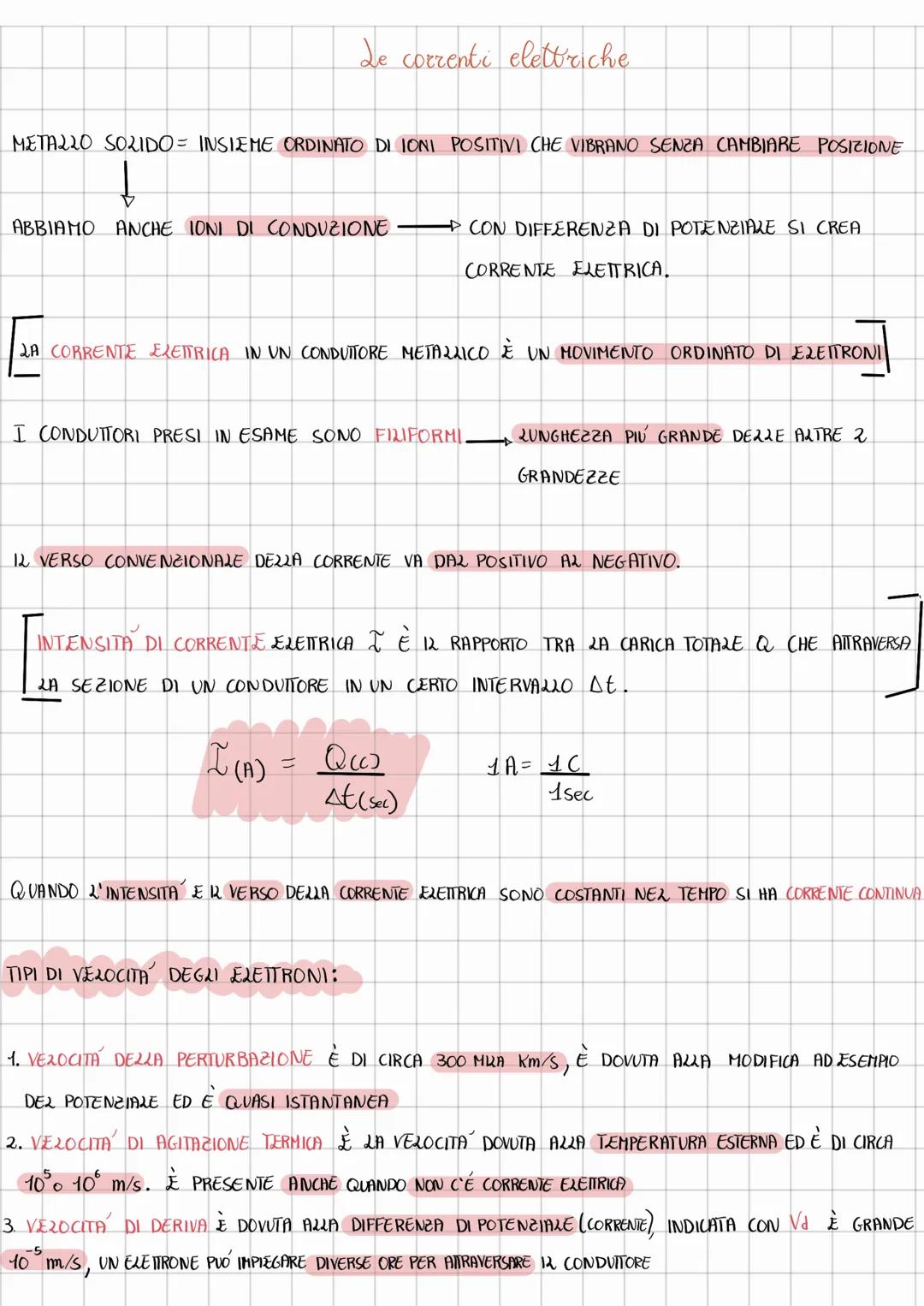 Le correnti elettriche
METALLO SOLIDO = INSIEME ORDINATO DI IONI POSITIVI CHE VIBRANO SENZA CAMBIARE POSIZIONE
ABBIAMO ANCHE IONI DI CONDUZI
