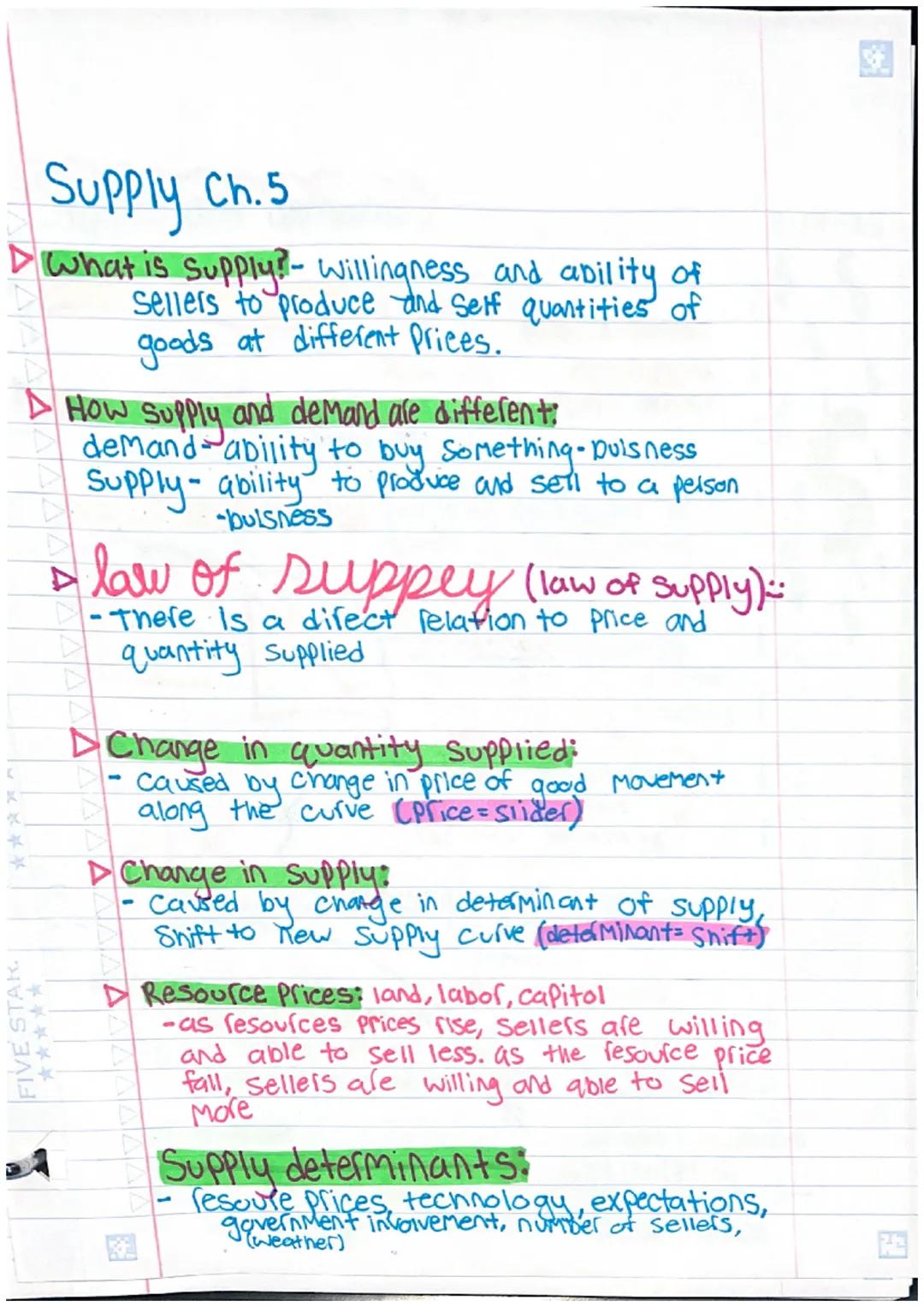 FIVE STAR.
FIVE STAR.
FIVE STAR.
FIVE STAR.
Shifters
Demand ch.4
-Willingness and ability to purchase
a product at a particular price.
law o