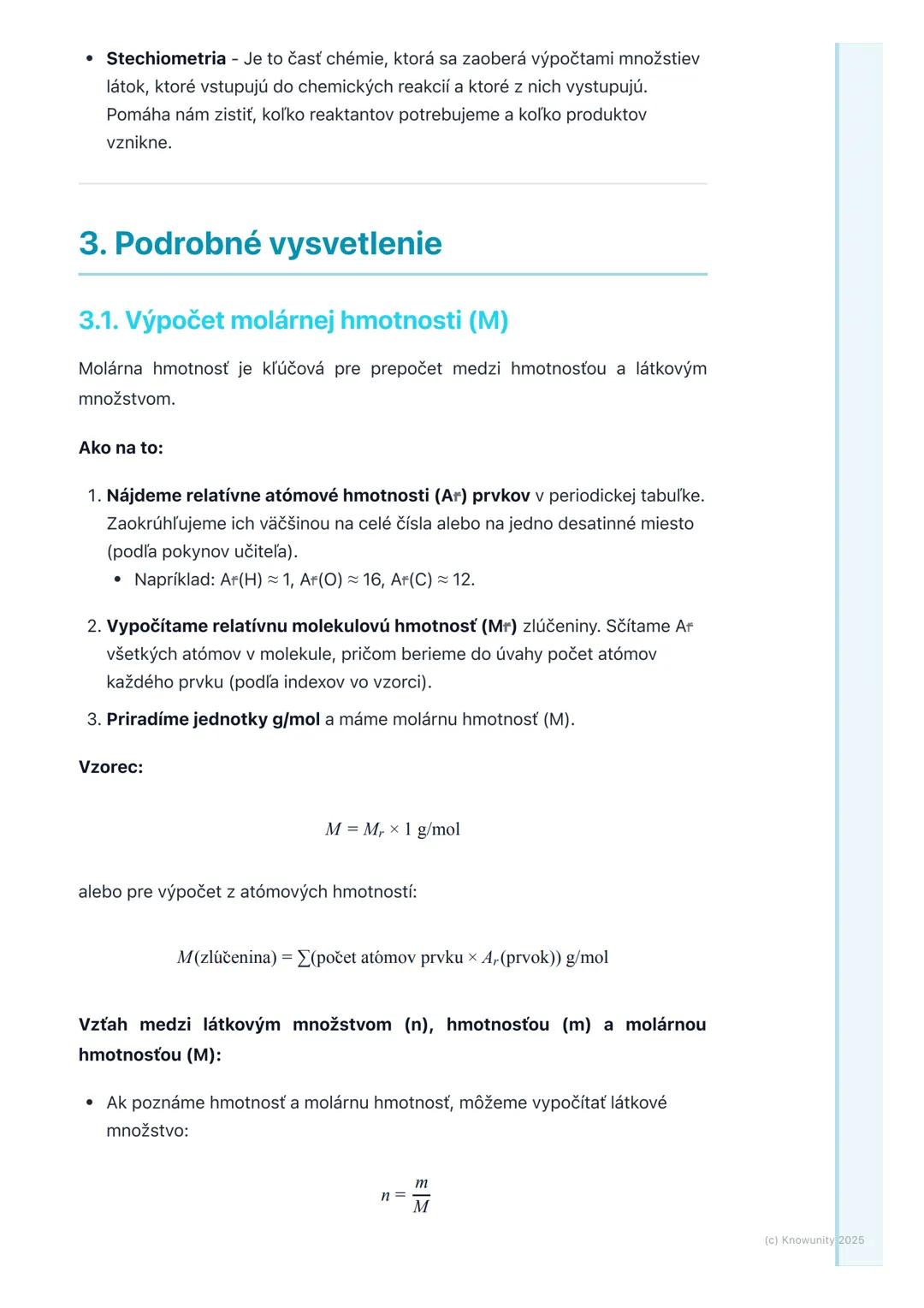 # Výpočty v chémii
## 1. Úvod do chemických výpočtov
V chémii je super dôležité vedieť nielen, čo sa s čím spája, ale aj koľko toho
potreb