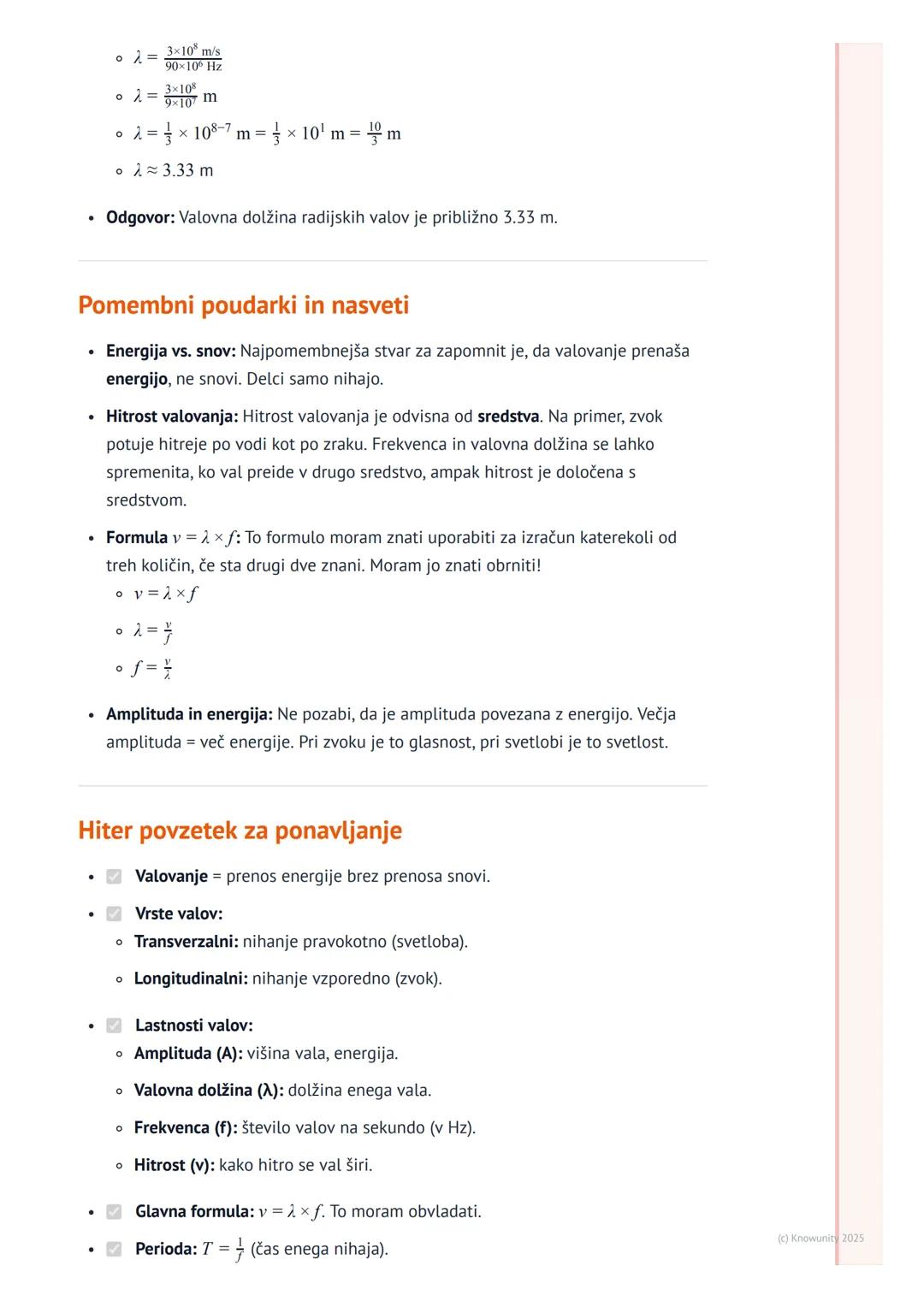# Valovanje
Kaj je valovanje?
Valovanje je širjenje motnje skozi prostor. Pri tem se prenaša energija, ne pa snov.
Delci snovi, po kateri