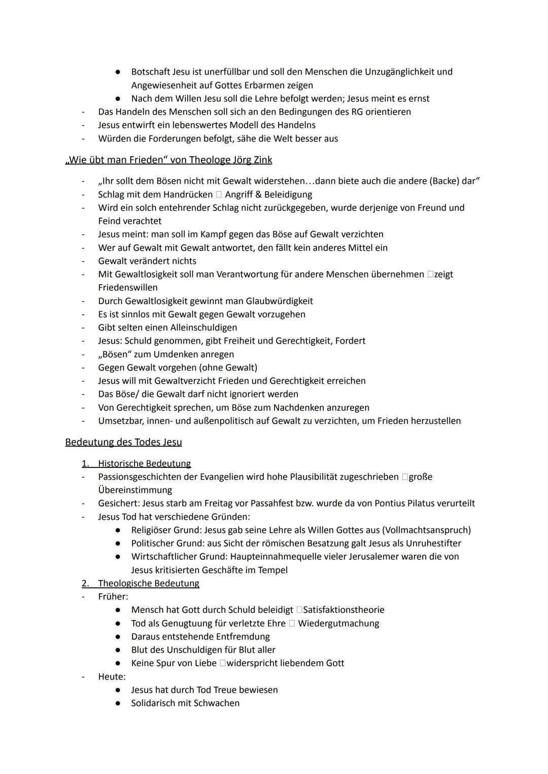 Religion Abiturstoff
Q1: Jesus Christus- das menschgewordene Wort Gottes: Die Reich-Gottes-Botschaft, Die
Auferstehung Jesu (Hoffnung über