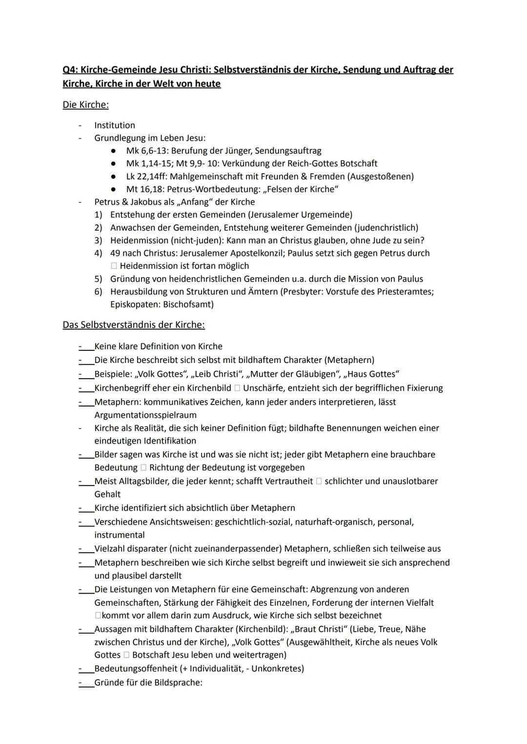 Religion Abiturstoff
Q1: Jesus Christus- das menschgewordene Wort Gottes: Die Reich-Gottes-Botschaft, Die
Auferstehung Jesu (Hoffnung über