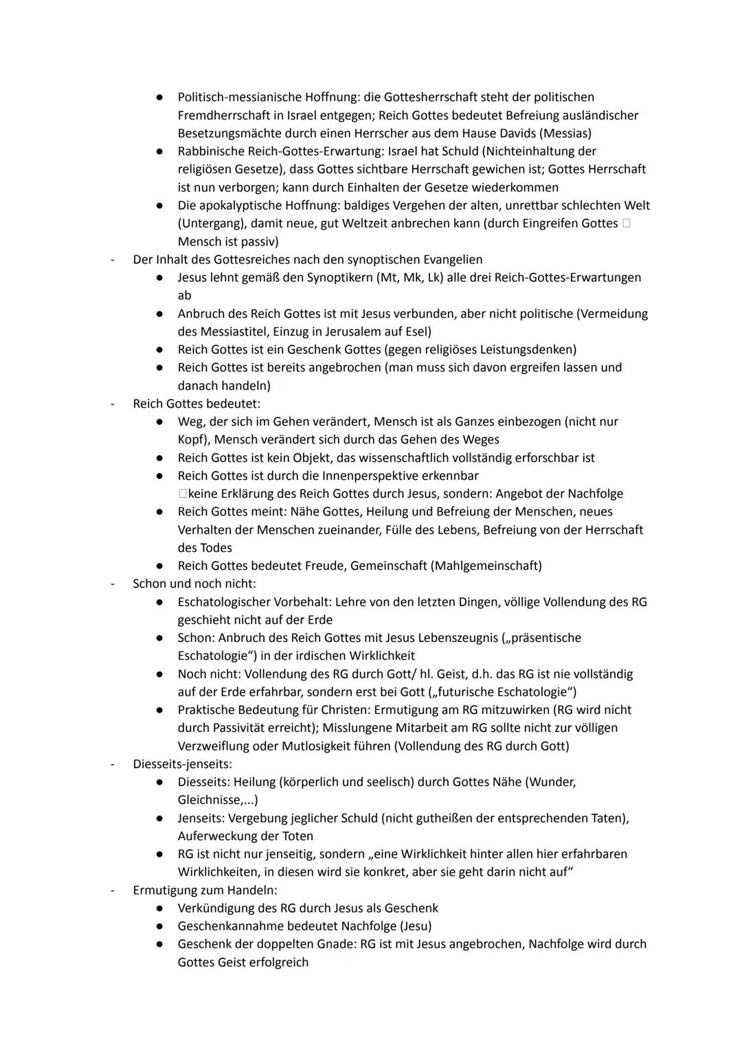 Religion Abiturstoff
Q1: Jesus Christus- das menschgewordene Wort Gottes: Die Reich-Gottes-Botschaft, Die
Auferstehung Jesu (Hoffnung über