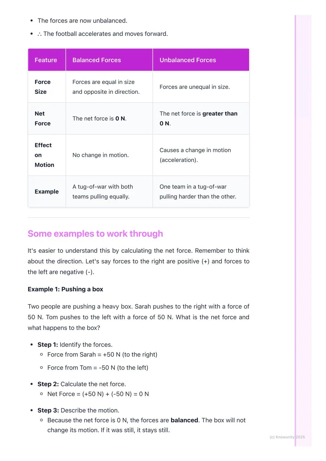 # Balanced and Unbalanced
## Forces
An introduction to forces
Forces are just pushes or pulls on an object. They can make things start
mov