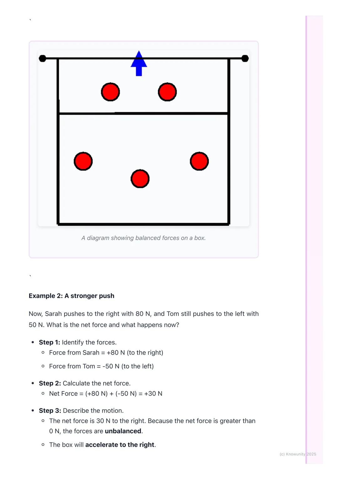 # Balanced and Unbalanced
## Forces
An introduction to forces
Forces are just pushes or pulls on an object. They can make things start
mov
