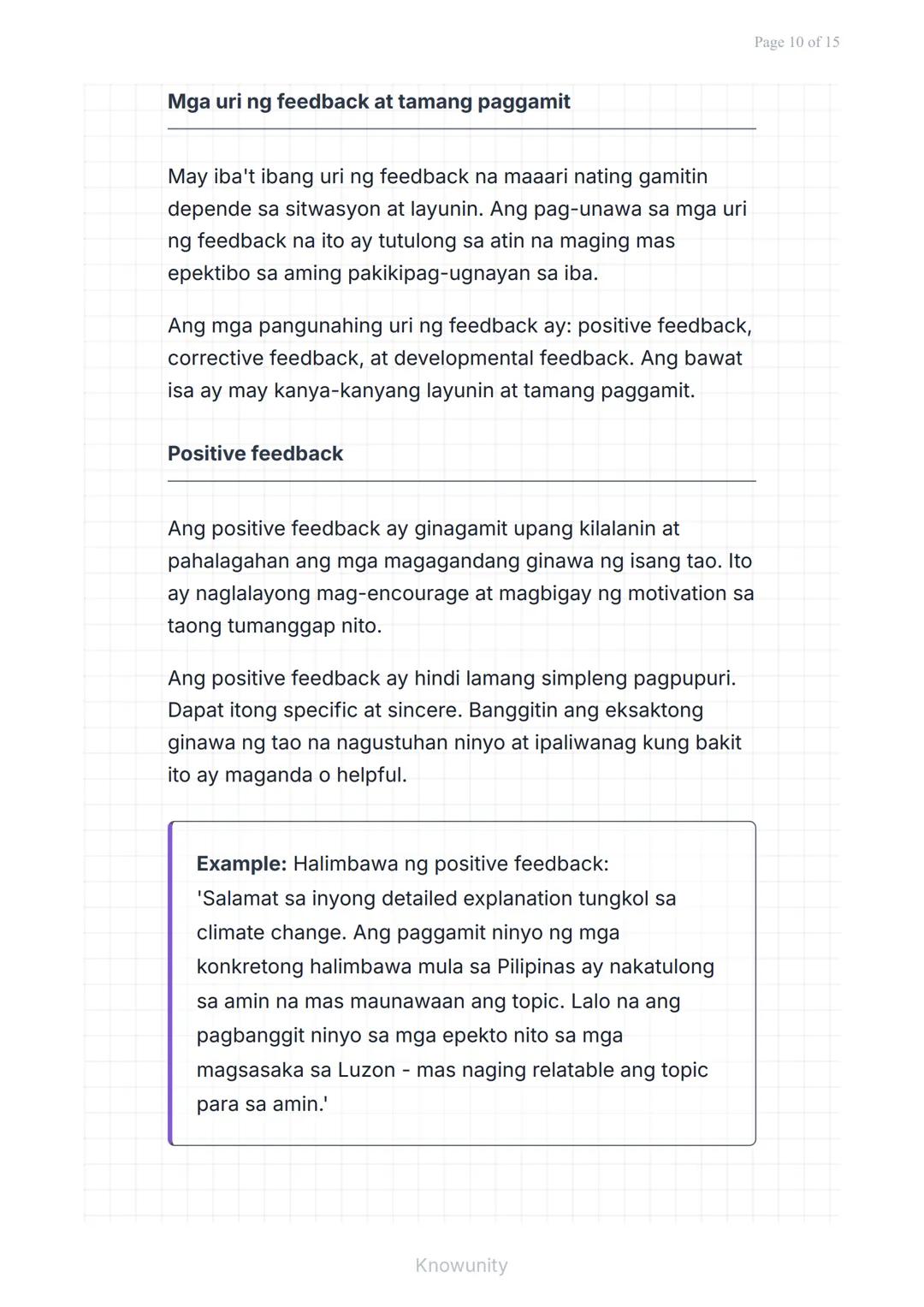 Pakikipagtalastasan at Pagpapahayag: Pakikinig at
Pagbibigay ng Feedback
Pag-aaral ng epektibong pakikinig at
pagbibigay ng feedback
Mga Lay
