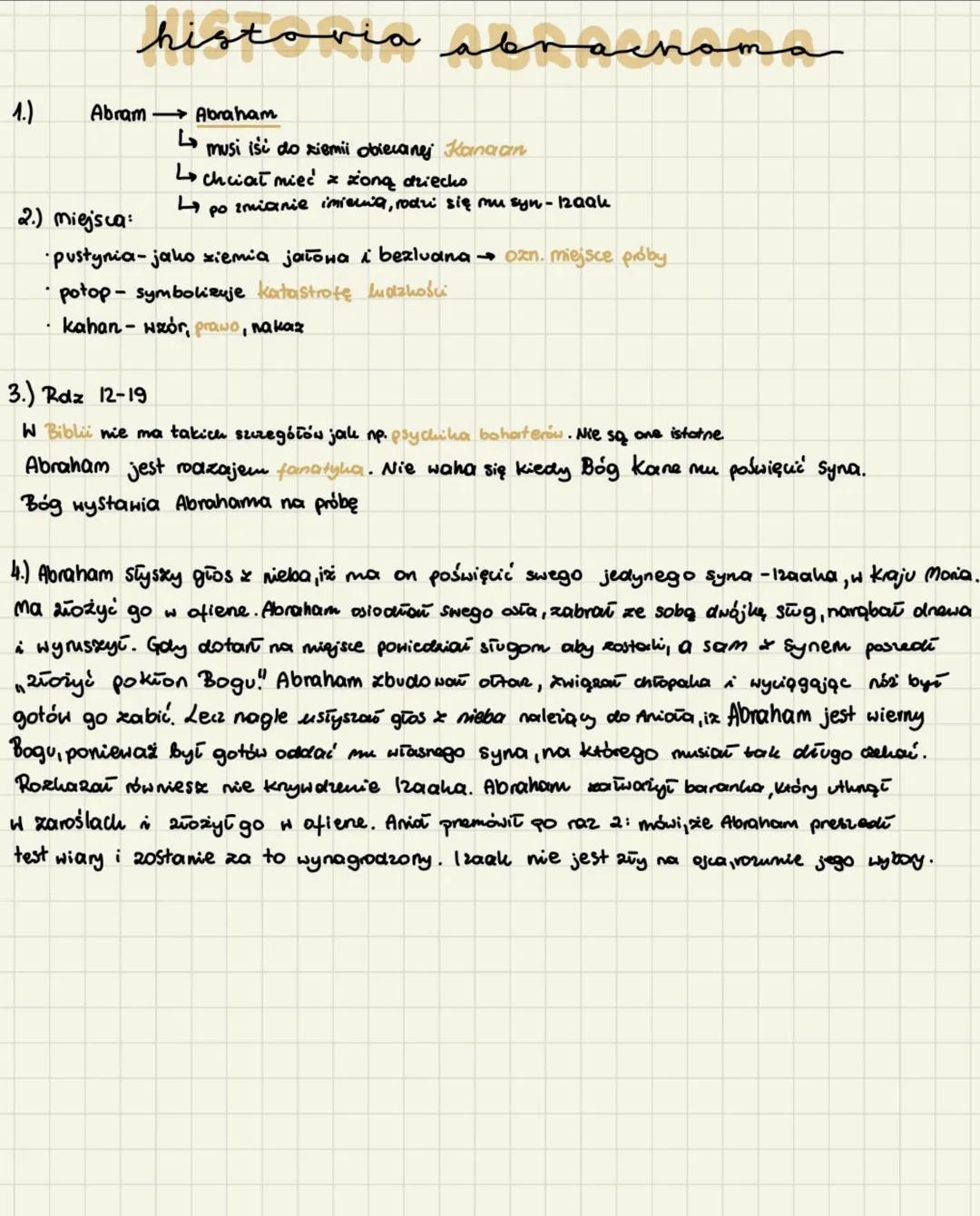 # historia abrachoma
1.) Abram $\longrightarrow$ Abraham
$\qquad$ L musi isi do ziemii obiecanej Kanaan
$\qquad$ L chciał mieć z żo