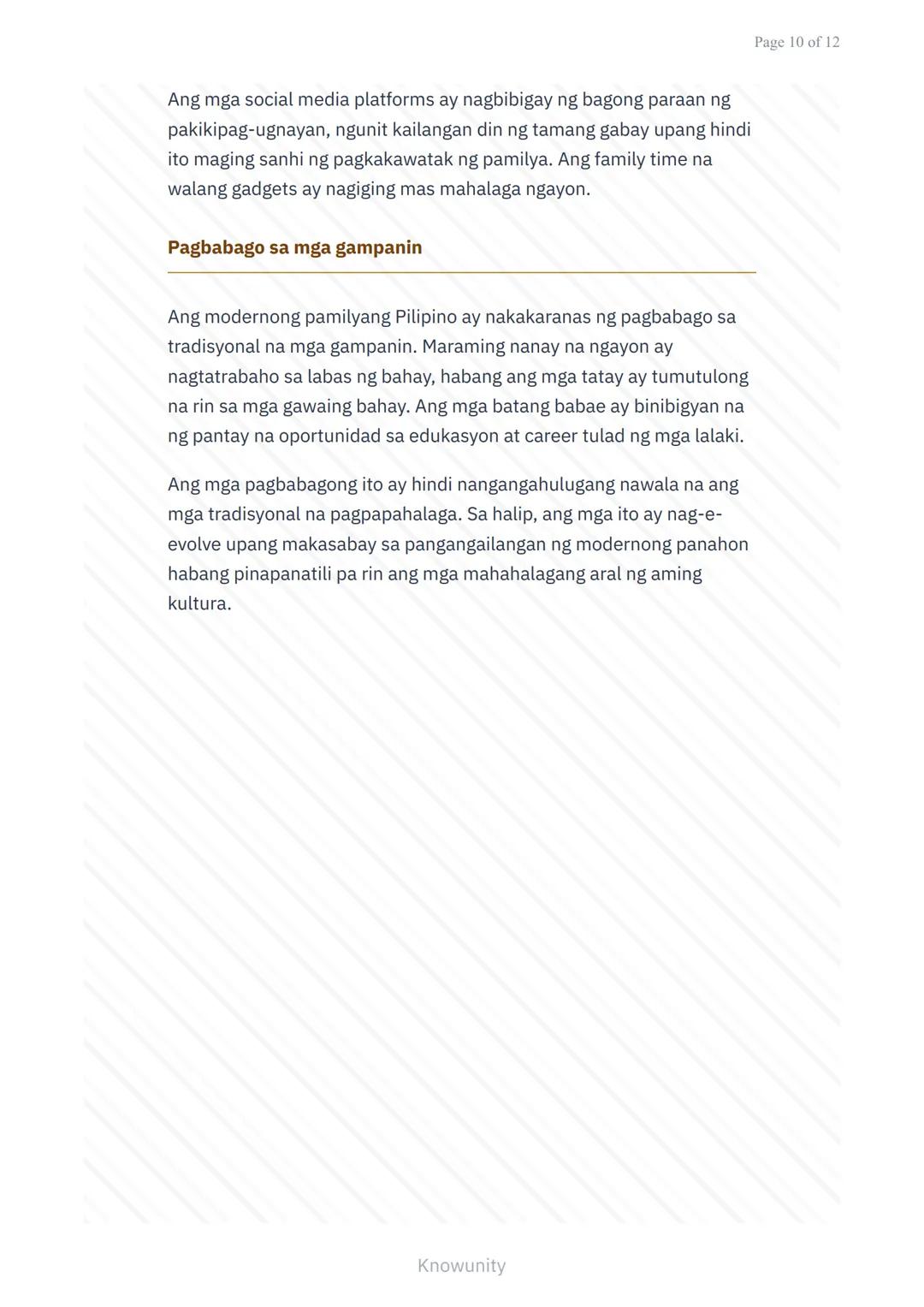 # Pagpapahalaga sa Kultura at Tradisyon: Kahalagahan ng Pamilyang Pilipino
Pag-aaral sa mahahalagang papel ng pamilya sa kultura ng Pilipin