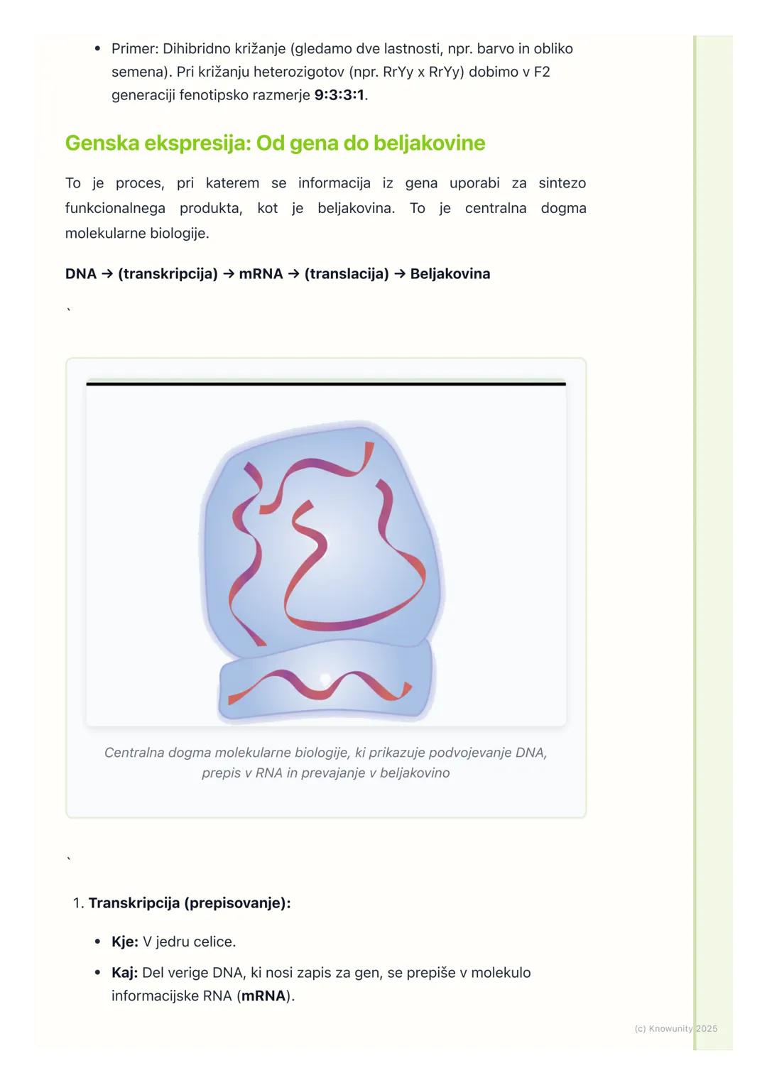 # Genetika in dedovanje
## Uvod v genetiko in dedovanje
Genetika je veda o dedovanju in spremenljivosti organizmov. Ukvarja se s tem,
kako