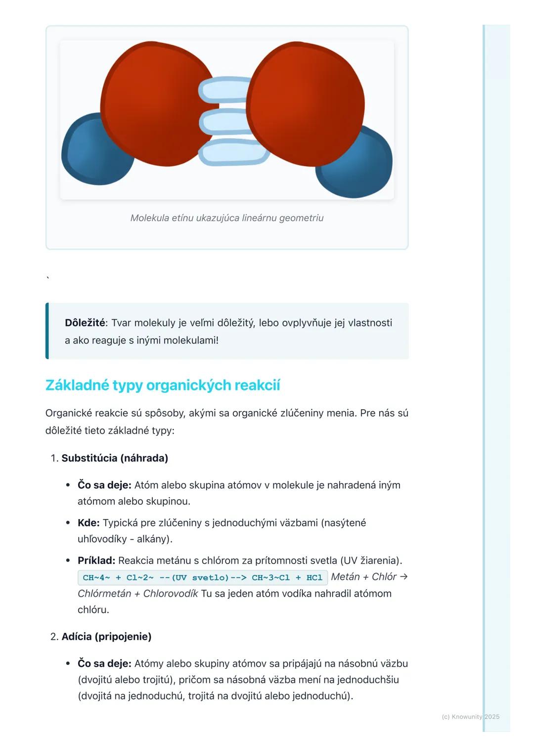 # Úvod do organickej chémie
Úvod do organickej chémie
Organická chémia je obrovská a fascinujúca oblasť chémie, ktorá sa zaoberá
štúdiom z