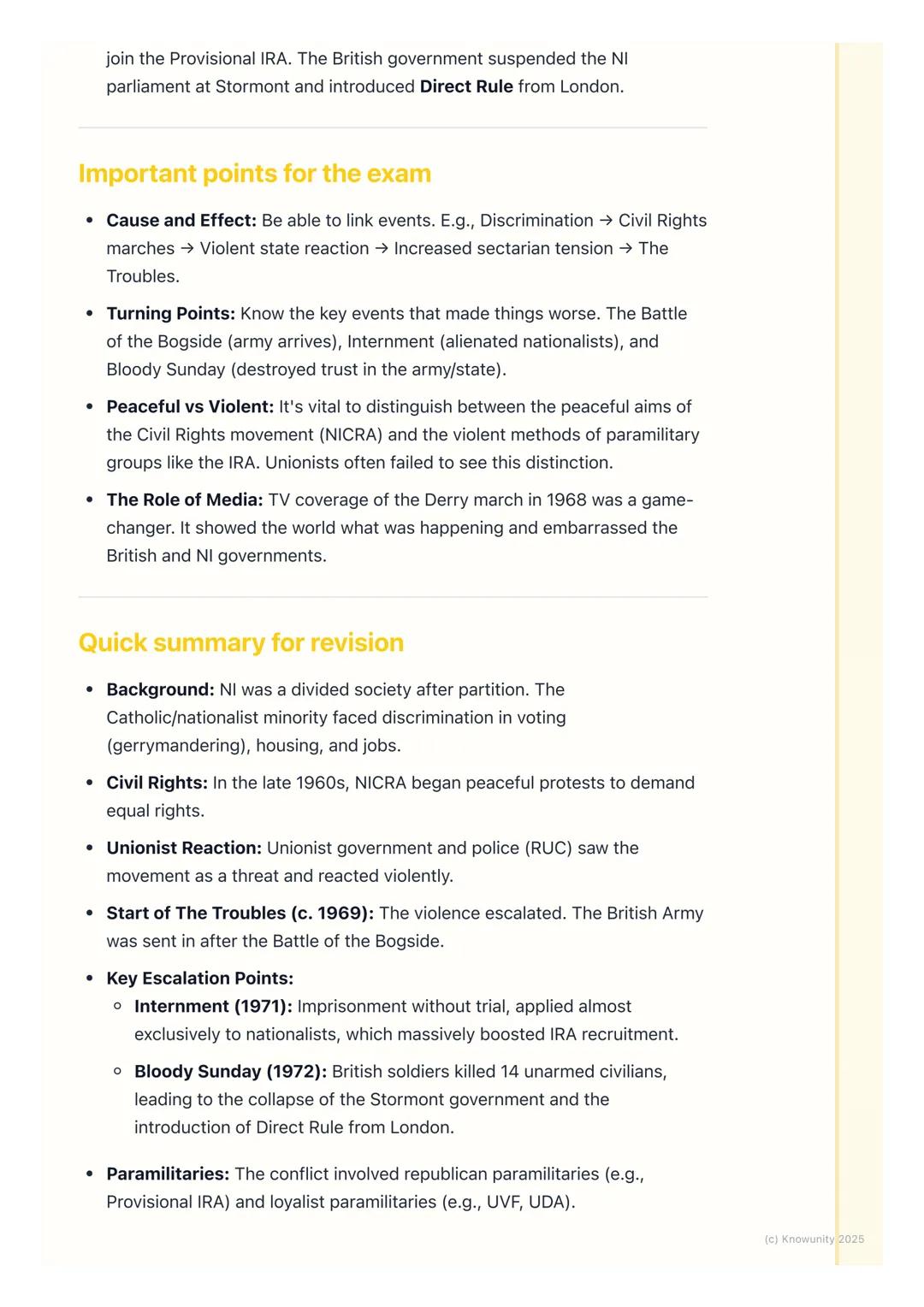 # The Civil Rights Movement
and The Troubles
Background to the conflict in Northern Ireland
After the partition of Ireland in 1921, six co