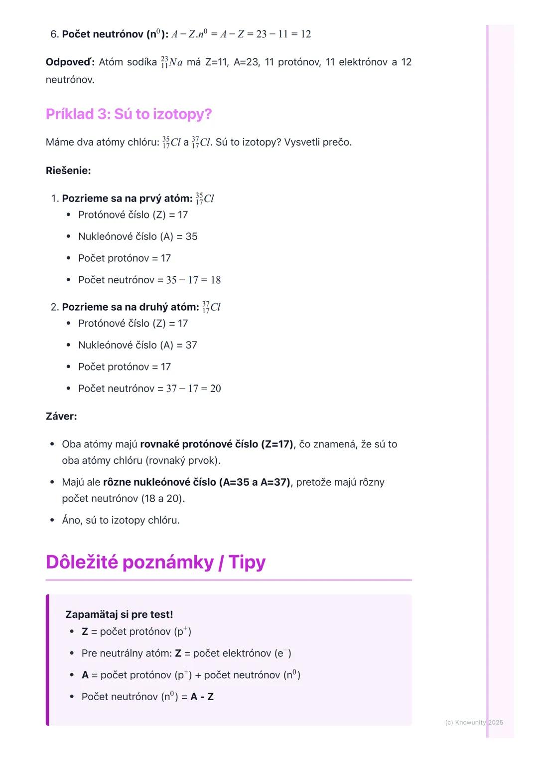 # Protónové a nukleónové číslo
## Prehľad / Úvod
Dnes si zopakujeme veľmi dôležité veci o atómoch, ktoré musíme vedieť na
skúšku z chémie.