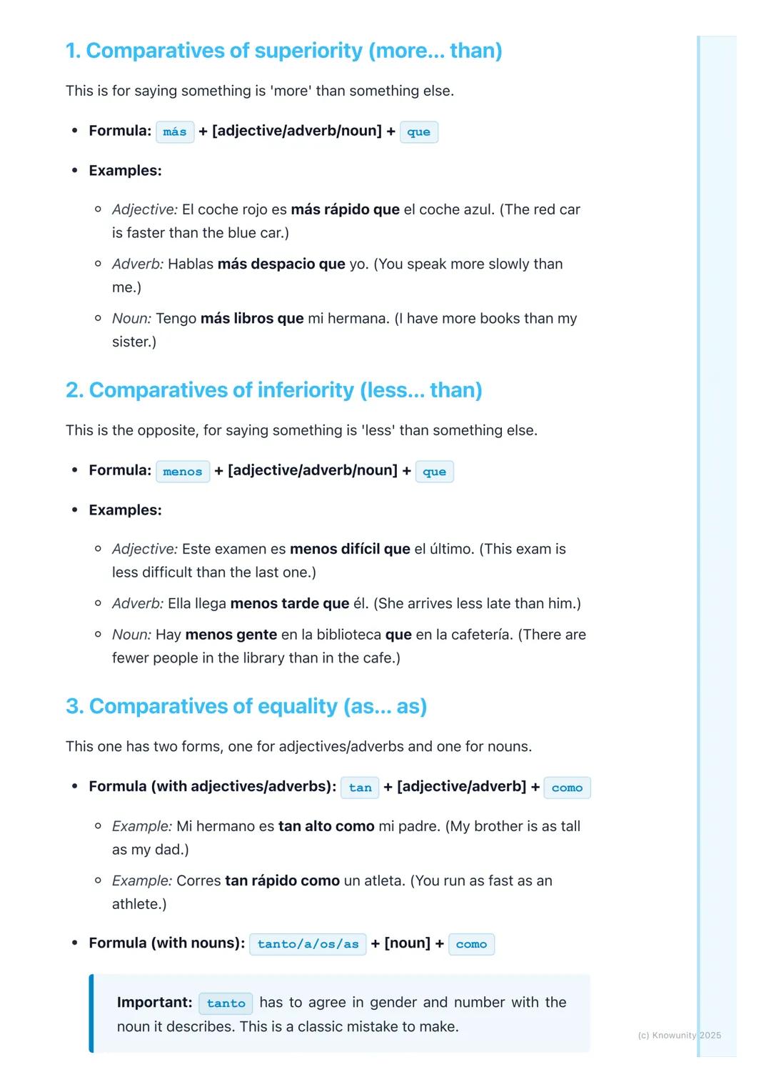 # Comparatives and
Superlatives
## Introduction to comparisons
Okay, so this is all about how to compare things in Spanish. It's used for