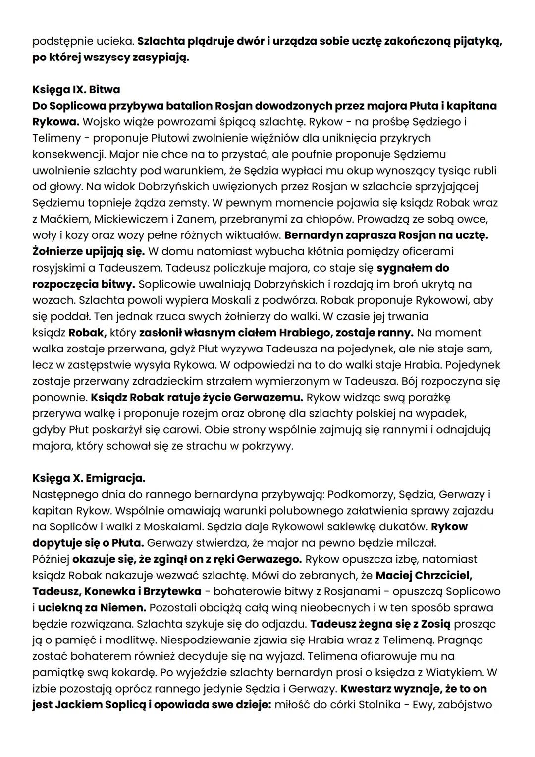 Plan wydarzeń:
Księga V: Kłótnia
37. Telimena przedstawia Zosię w towarzystwie.
38. Tadeusz odkrywa swoją pomyłkę, dotyczącą Telimeny i Zosi