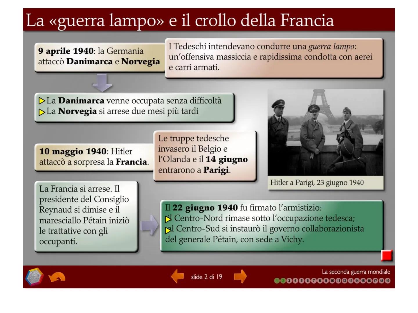 1939: l'aggressione della Polonia
1 settembre 1939: la Germania aggredì
la Polonia e nel giro di pochi giorni la
costrinse alla resa (18 set
