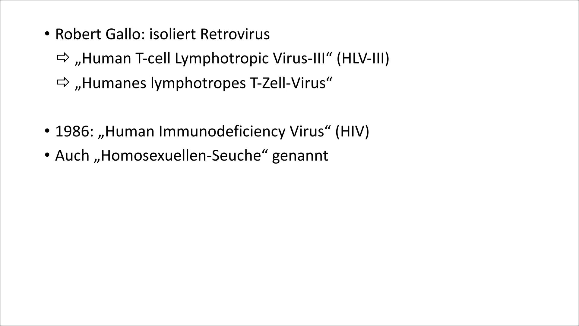 AIDS
& Gliederung:
1. Definition
2. Das HI-Virus
2.1 Allgemeines
2.2 Entdeckung
2.3 Wie schwächt es das Immunsystem?
2.4 HIV Typ 1 und 2
Ver