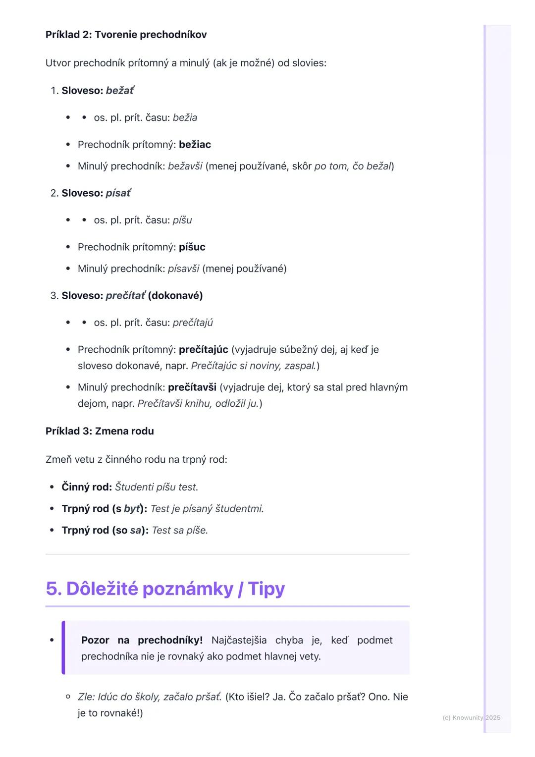 # Slovesá
## 1. Prehľad slovies
Slovesá sú veľmi dôležité slová v našom jazyku. Hovoríme im aj
plnovýznamové slovné druhy, lebo samy osebe