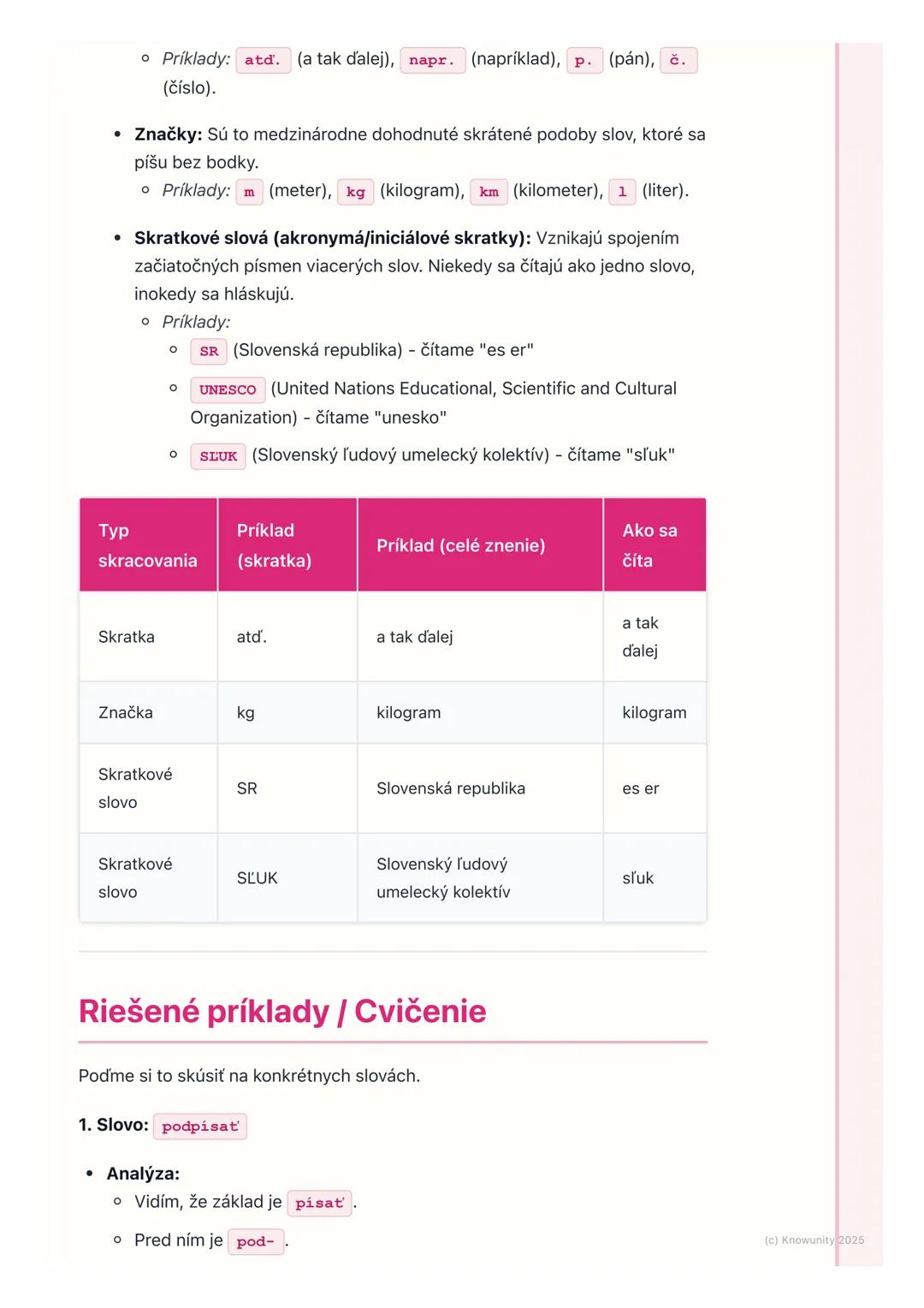 # Tvorenie slov
Prehľad / Úvod
Takže, dnes si zopakujeme a lepšie pochopíme, ako vlastne vznikajú nové
slová v slovenčine. Je to dôležité,