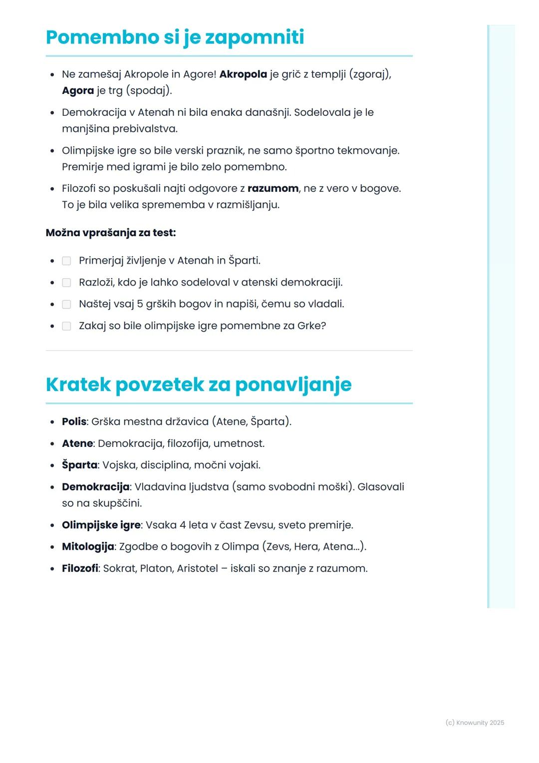 # Stara Grčija
## Uvod v Staro Grčijo
Stara Grčija ni bila ena sama velika država, kot je danes Slovenija.
Sestavljale so jo majhne, neodv