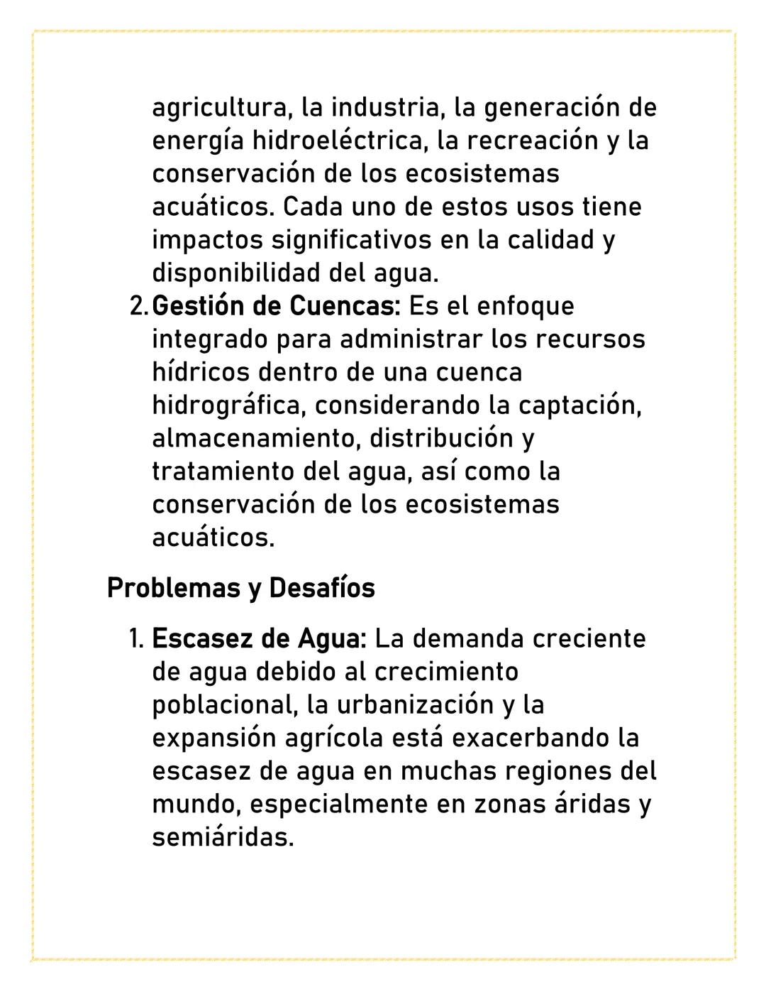 HIDROGRAFÍA Y
RECURSOS
HÍDRICOS
La hidrografía y los recursos hídricos son
áreas de estudio cruciales que se enfocan
en el análisis y la ges