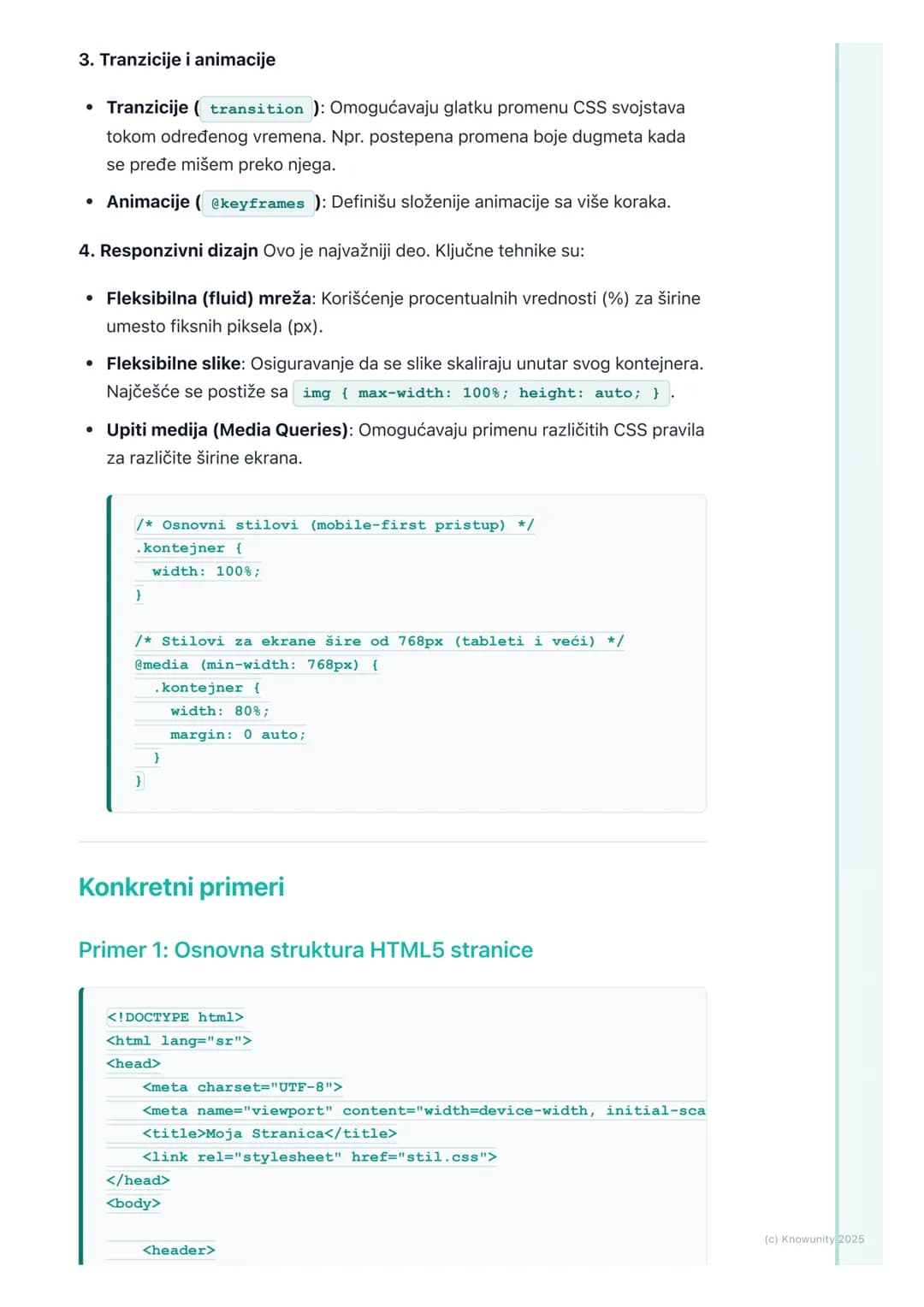 # HTML5 i CSS3
Uvod u HTML5 i CSS3
HTML5 i CSS3 su osnova modernog veb razvoja. Nisu samo nove verzije, već
predstavljaju fundamentalno un