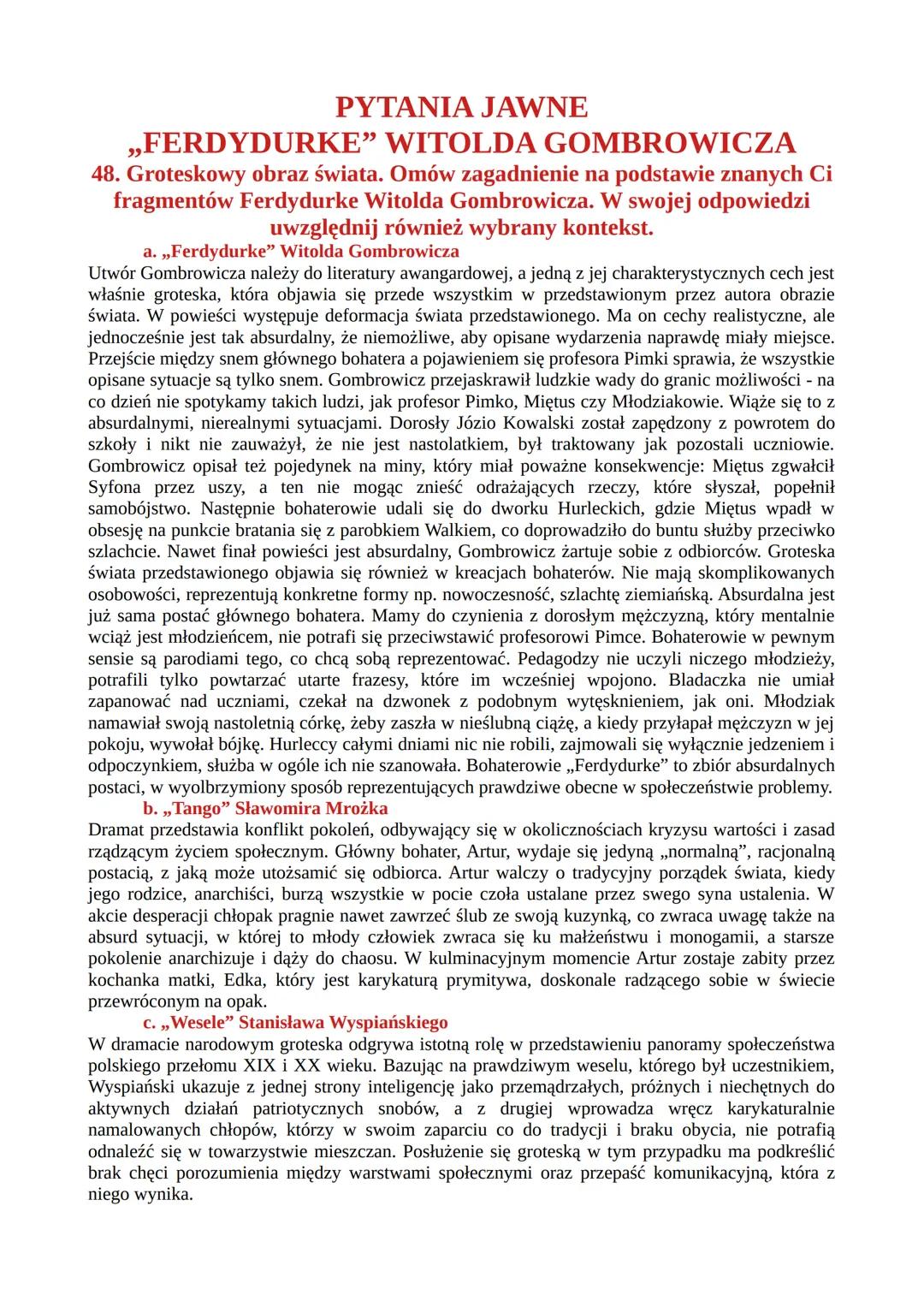 pytania jawne (Ferdydurke)