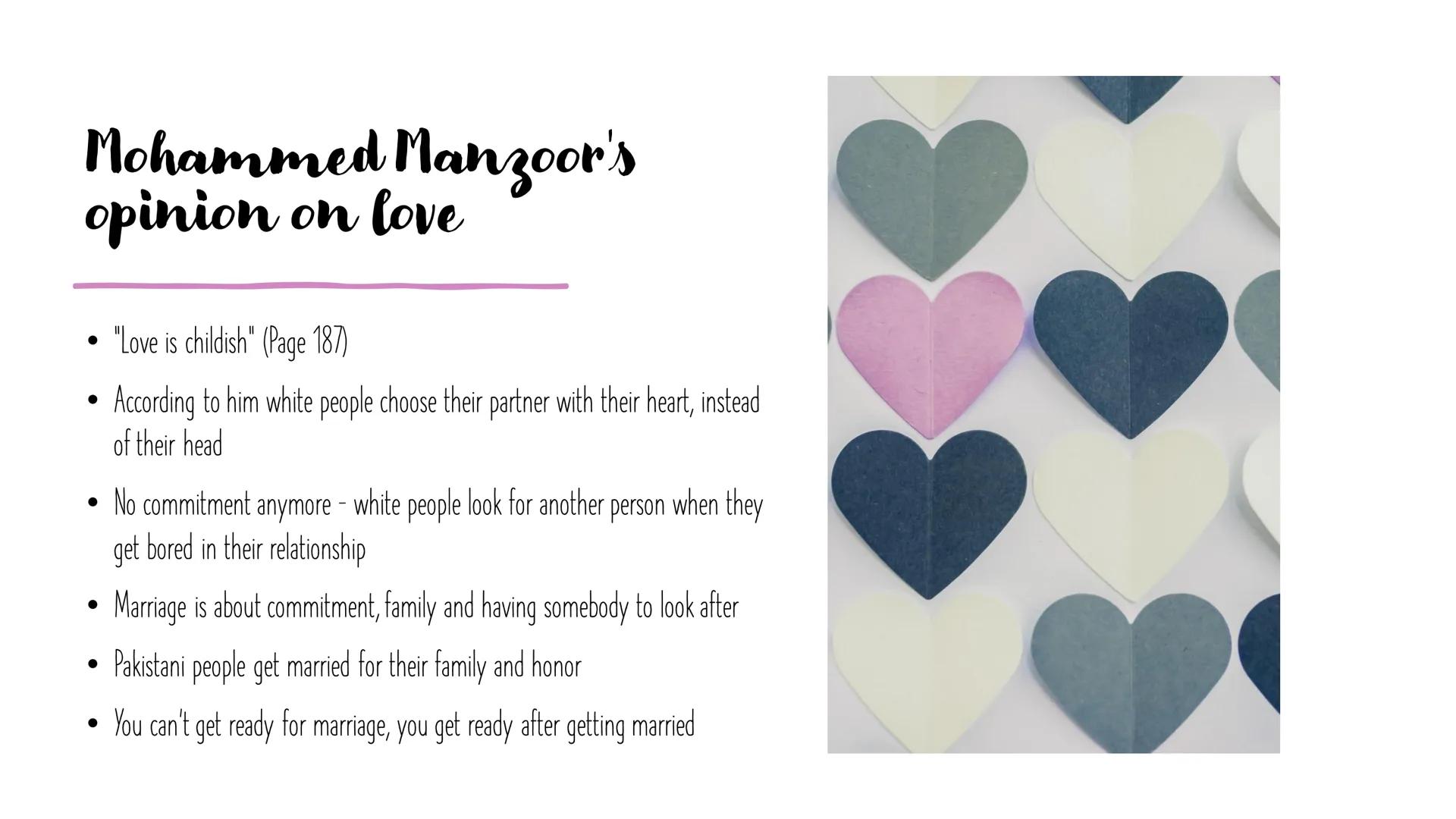 # Chapter 6:
Better Days
Kristine Hensel Sarfraz and
relationships
• His parents want him to have an arranged
marriage and to find a resp